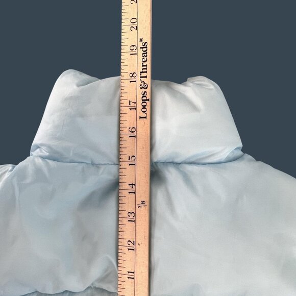 Art Class Girls Small 6/7 Puffer Vest Blue Quilted Sleeveless Pockets Outerwear - Picture 8 of 8